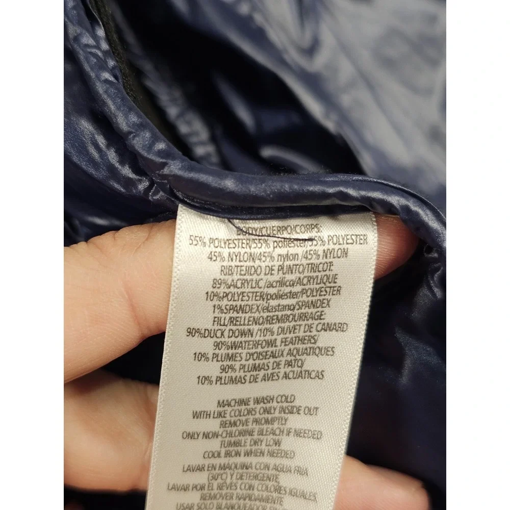 Calvin‎ Klein Performance Womens Small Navy Hybrid Puffer Duck Down Jacket Coat